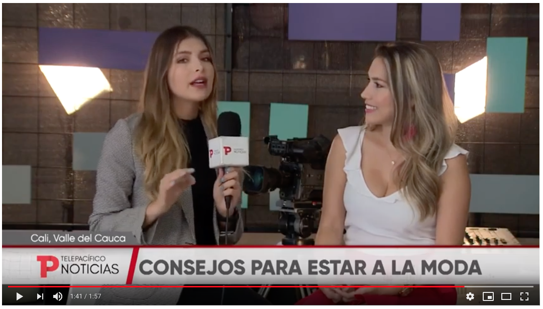 Lynda Osorio en Telepacífico Noticias, Cali - Consejos para estar a la moda